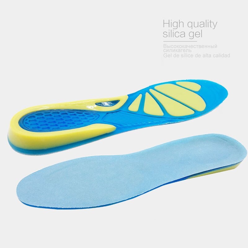 Insole Sepatu Olahraga Pria dan Wanita Silicone Gel Empuk Alas Dalam Sepatu Bantalan Sepatu Arch Support