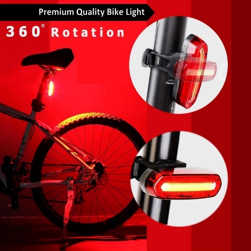 Lampu Belakang Sepeda Led 120 Lumens Usb Rechargeable Anti Air Untuk Peringatan Keamanan