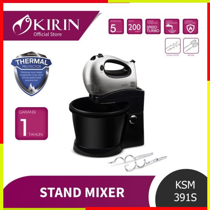 STANDING MIXER KIRIN KSM391S STAND MIXER MIKSER MIXSER PENGADUK ADONAN KUE ROTI KIRIN PERALATAN PERL