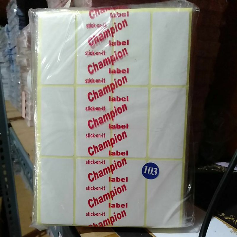 

label 103 champion murah