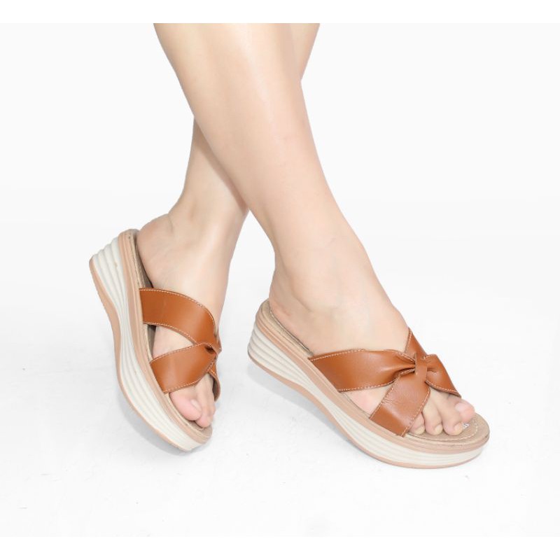 Wedges Wanita Selop / Slop Casual Murah CS02