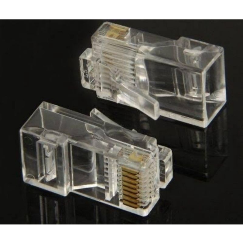 Konektor RJ45 Cat5e Connector Biasa isi 100 pcs