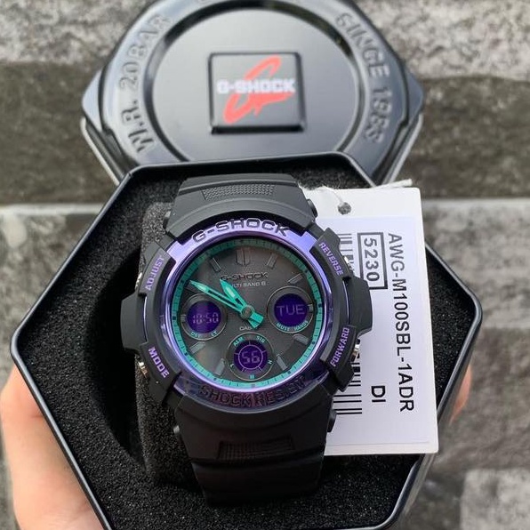 Jam Tangan Pria Casio G-Shock AWG-M100SBL-1A Original Bergaransi