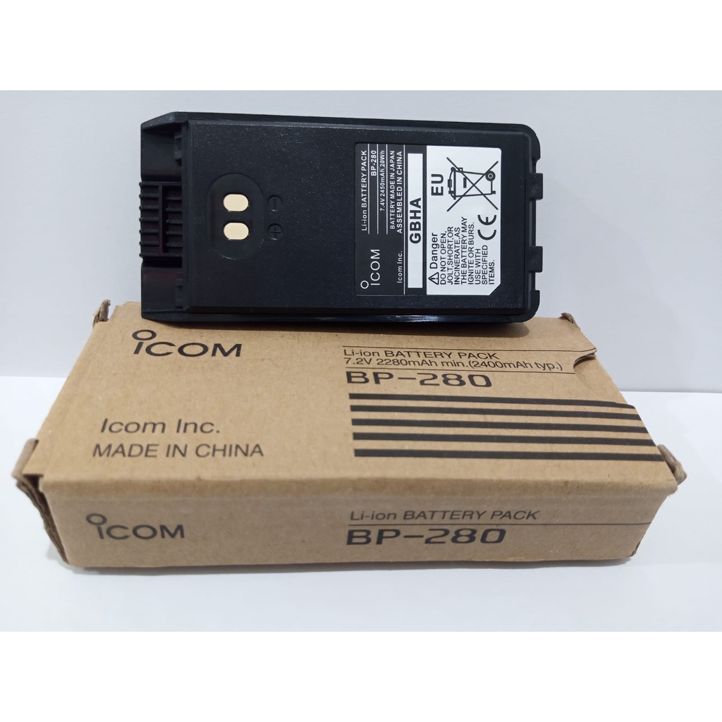 Battery Ht icom V88 Litium, Battery V88 Li ion BP280 2400 MAH BP-280 7,2 V Baterai HT icom original baru