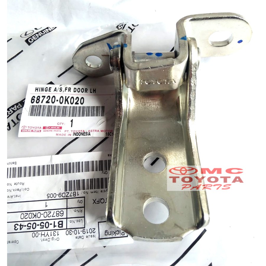 Engsel Pintu Hinge Assy Atas Depan kiri Innova Fortuner Yaris Sienta 68720-0K020