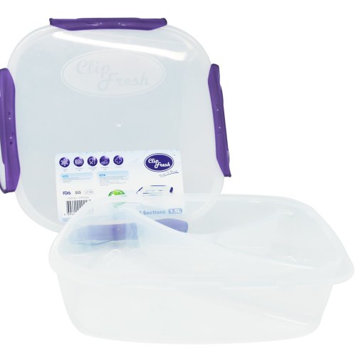 Maxim Clip Fresh Food Storage Snack Box Kotak Makan Plastik Sekat