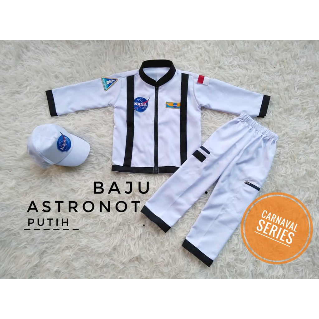 FREE TOPI - BAJU SETELAN KOSTUM CARNIVAL KARNAVAL AGUSTUS ASTRONOT NASA ANAK DAN DEWASA