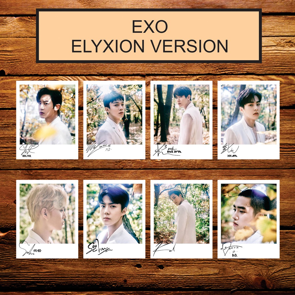 EXO SIGNED KPOP POLAROID SINGLES AND ALBUM