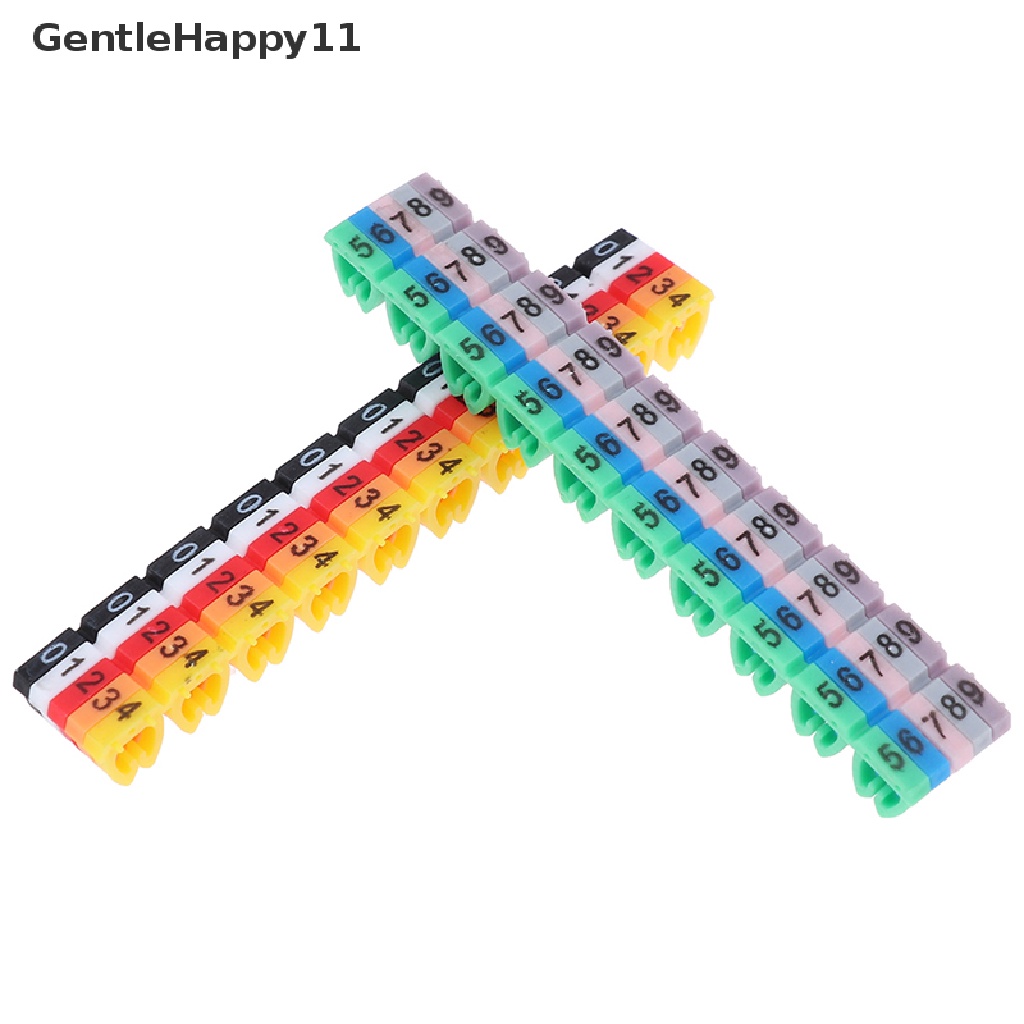 Gentlehappy 100Pcs/lot Label Mark RJ45 CAT5/CAT6 Warna Tahan Air Stiker Kabel Angka