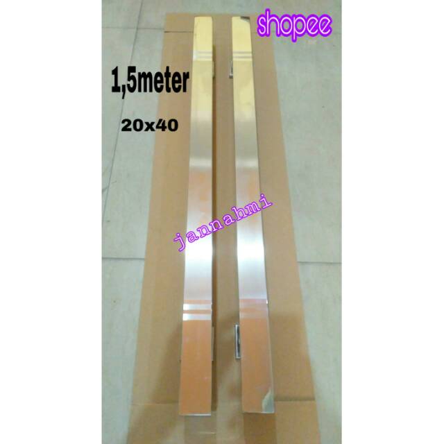 Handle pintu panjang 1,5 meter model kotak 20x40 dop