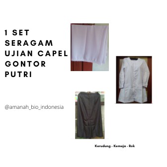 SERAGAM UJIAN SANTRI GONTOR PUTRI/ 1 PAKET SERAGAM UJIAN GONTOR PUTRI/ PAKAIAN UJIAN SANTRI PUTRI