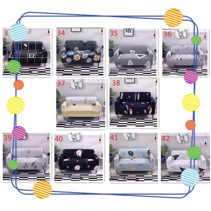 COVER SOFA 2SEATER TANPA SARUNG BANTAL