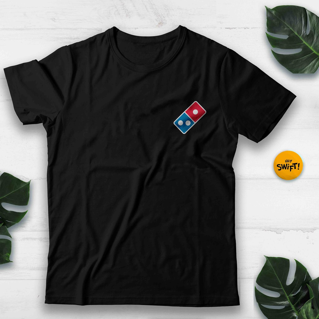 KAOS LOGO DOMINO'S PIZZA DADA T-SHIRT BRAND FOOD MAKANAN BAJU DISTRO