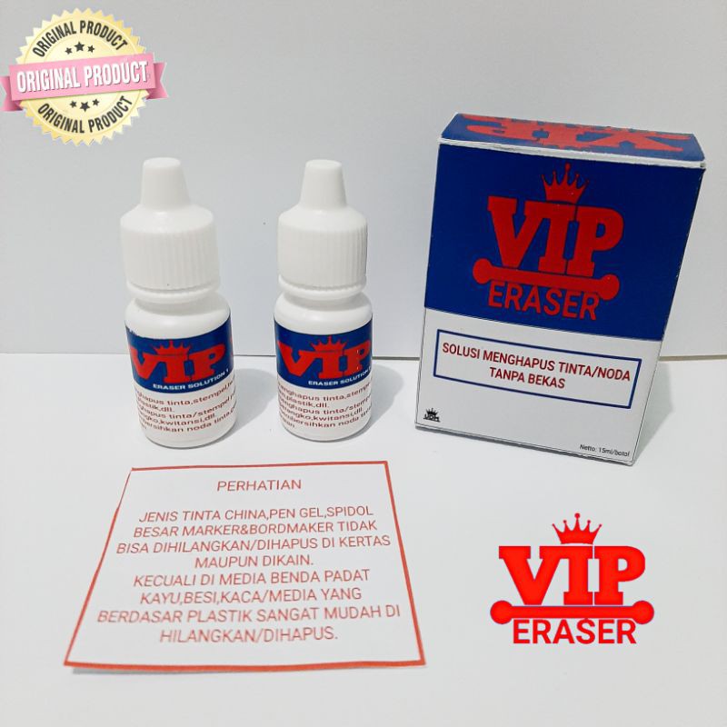 

Penghapus Tulisan Tinta/Stempel/Pembersih noda SERBA GUNA VIP ERASER