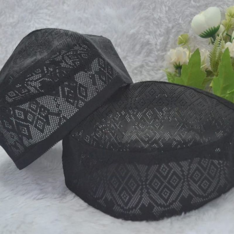Peci Jaring Hitam/Peci Pria/Kopeah Peci/peci jaring putih