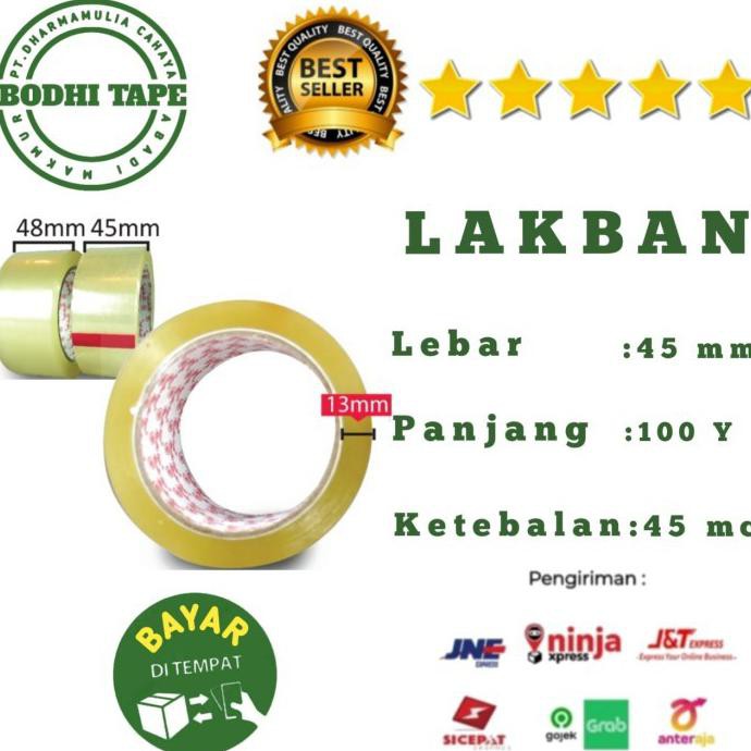 

Lakban Bodhi Bening & Coklat 45Mm X 100Yard Khusus Gojek - Putih Leovivi96Out