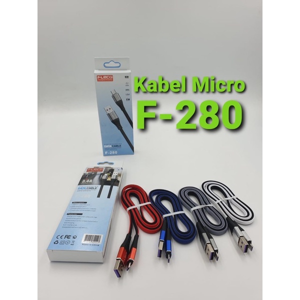 PROMO KABEL DATA FLECO F280 ORIGINAL MICRO / TYPE C FAST CHARGING