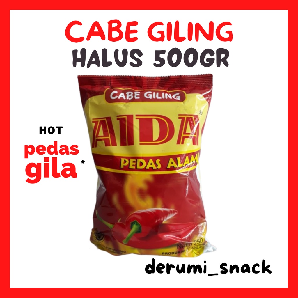 

cabe giling halus merah aida extra pedas hot jeletot