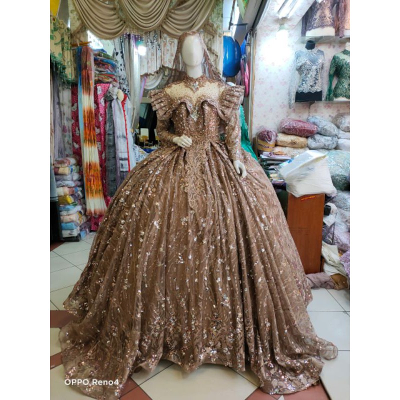 GAUN BARBIE BEREKOR MEWAH TRIDI//BAJU WEDDING TERLARISSS