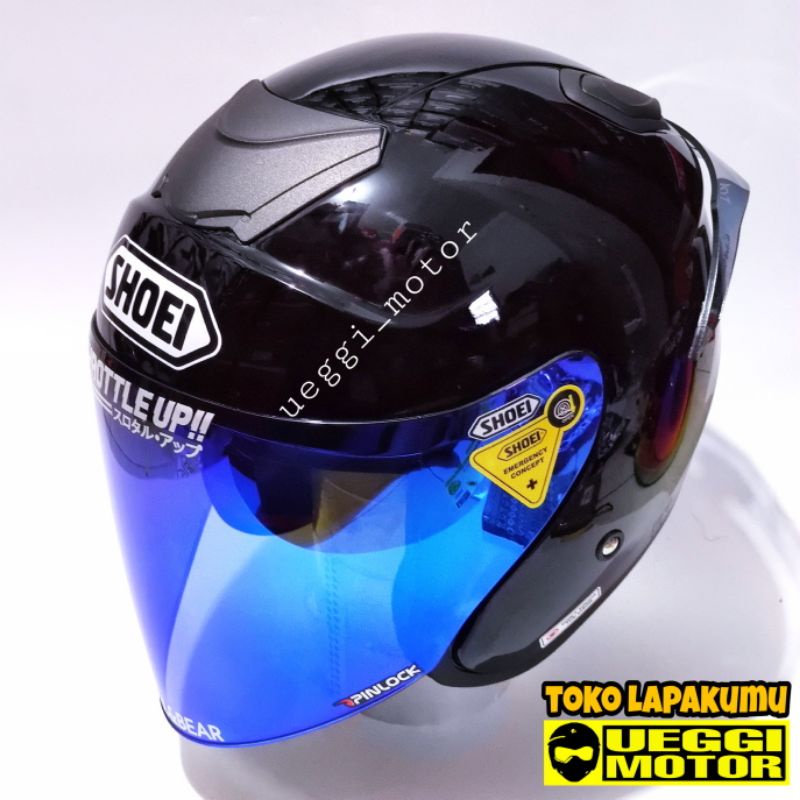 Helm Dyr Model Kyoto Paket Ganteng-PketG blak kc blue