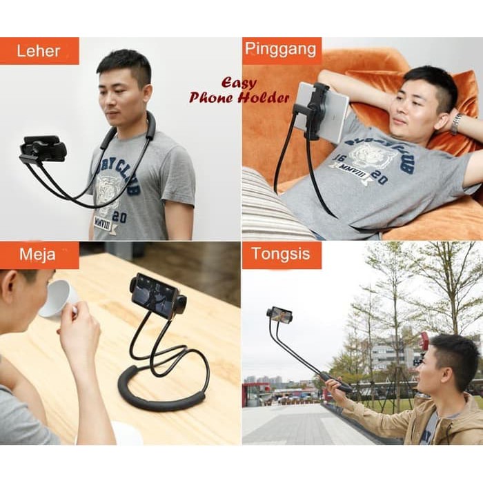 [TERMURAH] LAZY NECK PHONE HOLDER LEHER HP LAZYPOD LAZYNECK HP