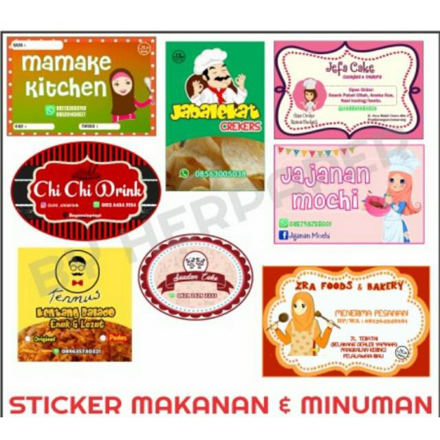 

CETAK STIKER BULAT TEMA KITCHEN - LABEL BULAT - LABEL MAKANAN