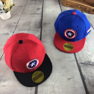 Topi snapback 2-4-6 Tahun Topi Anakcaptain America Topi Anak Laki Laki Perempuan Topi Baseball