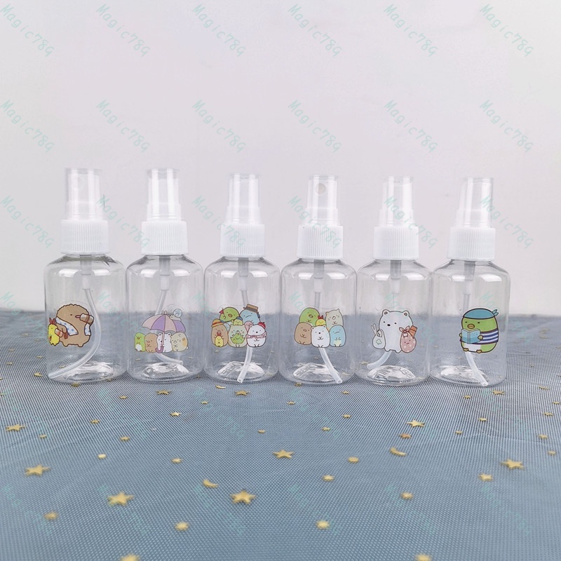 Magic789 Cartoon Sumikko Gurashi Spray Bottle 50ML Plastic Travel Size Bottles Container for Cosmetic