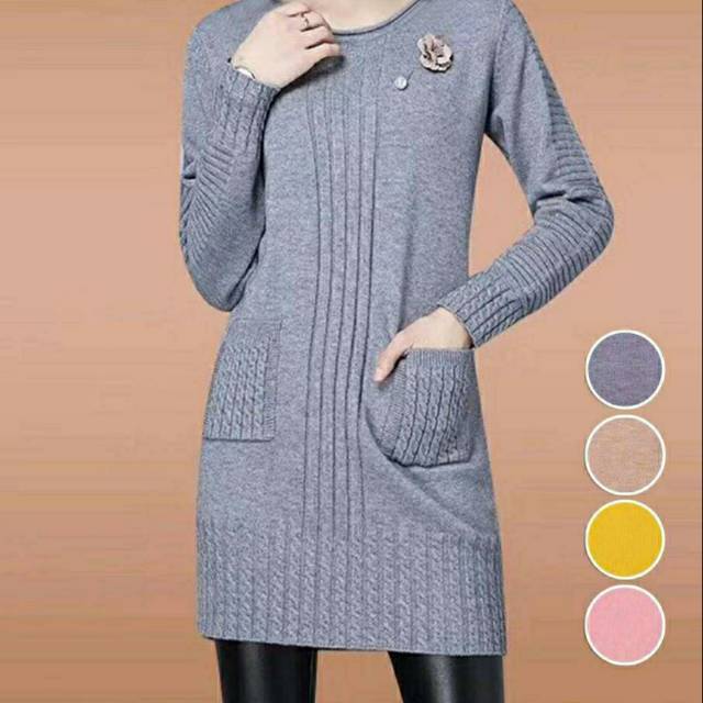 Tunik rajut import #PINKDOSE