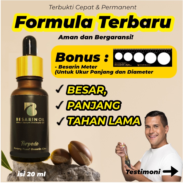 Besarin Oil : Minyak Oles Besarin : Panjang, Besar, Tahan lama