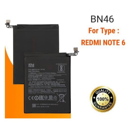 Battery Batre Baterai Xiaomi BN46 , BN-46 , Redmi Note 6