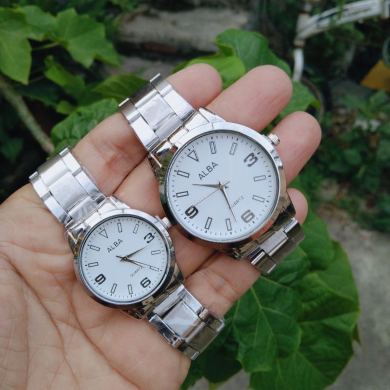 READY STOCK JAM COUPLE SILVER RANTAI