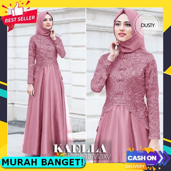 Baju Gamis Couplean Samaan Pasangan Kekinian Terbaru 2022 Dress Muslim Remaja Model Pesta Kondangan 