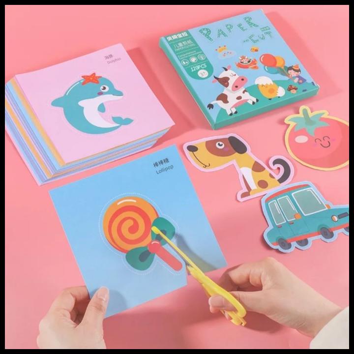

TERBARUU!! Mainan Edukasi Anak Belajar Menggunting Pola Kertas DIY PAPER CUT SALE
