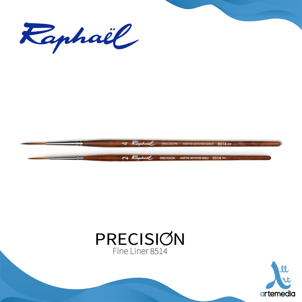 

Raphael 8514 Liner Precision Synthetic Brush Short Handle