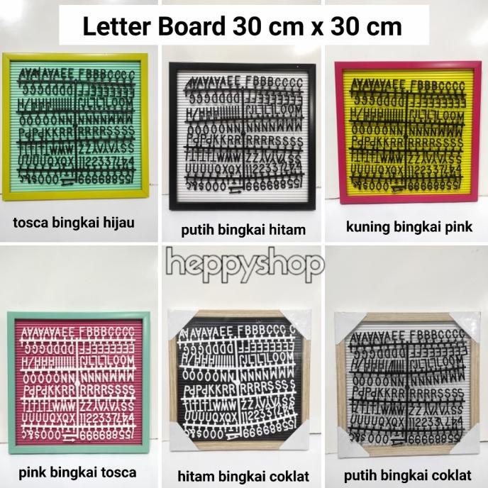 

Letter Board Huruf 30 cm x 30 cm, Papan Huruf Nama Bayi
