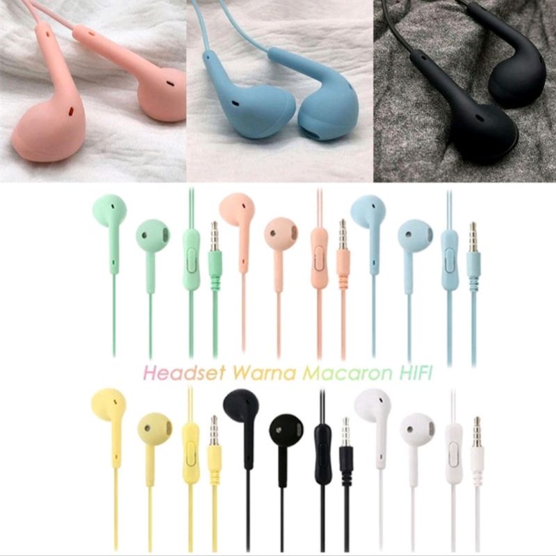 EARPHONE / HANDSFREE / HEADSET MINI MACARON U19 EXSTRA BASS - MULTIWARNA