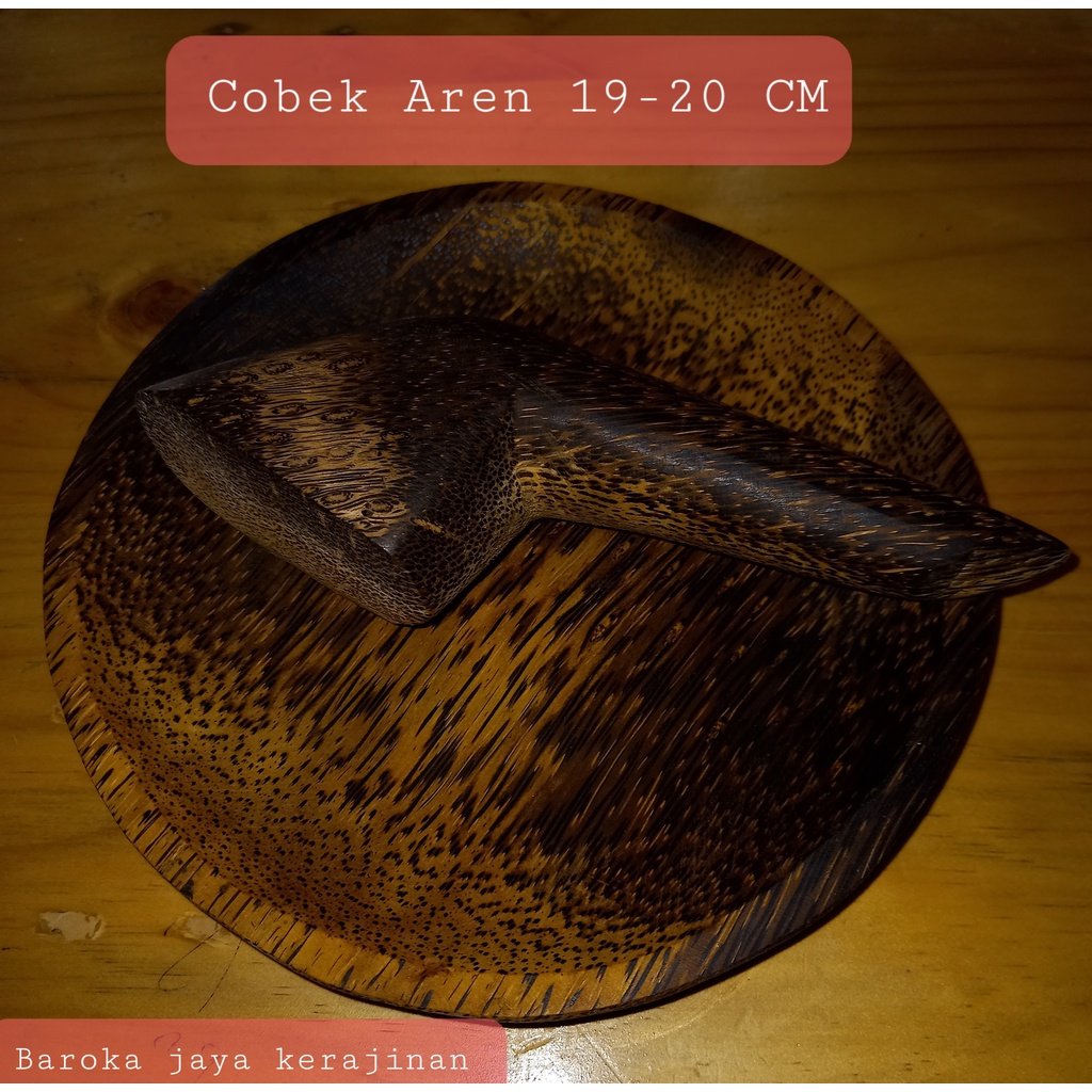 Termurah Cobek 20 cm Dan Ulekan Kayu Aren