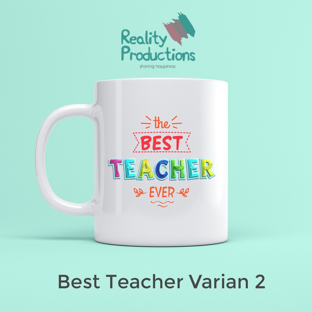 Merchandise Mug Gelas Cangkir Best Teacher Untuk Kado atau Hadiah Guru