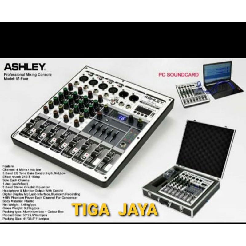 Mixer Audio Ashley M Four 4 Channel USB Bluetooth MP3  Hardcase Original