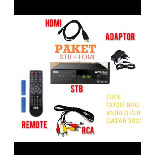 SET TOP BOX TV DIGITAL MATRIX DVB-T2 APPLE HD EWS/STB HUANGMI HM573/MATRIX BURGER/ADVANCE