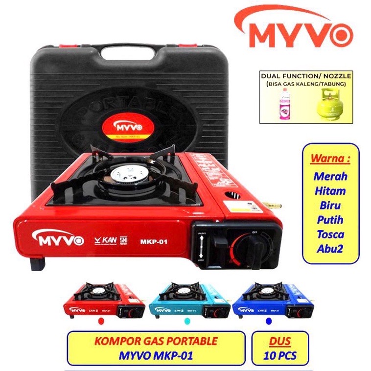 Kompor Gas Portable Myvo 2in1 1 Tungku Kompor Camping Hicook Outdoor