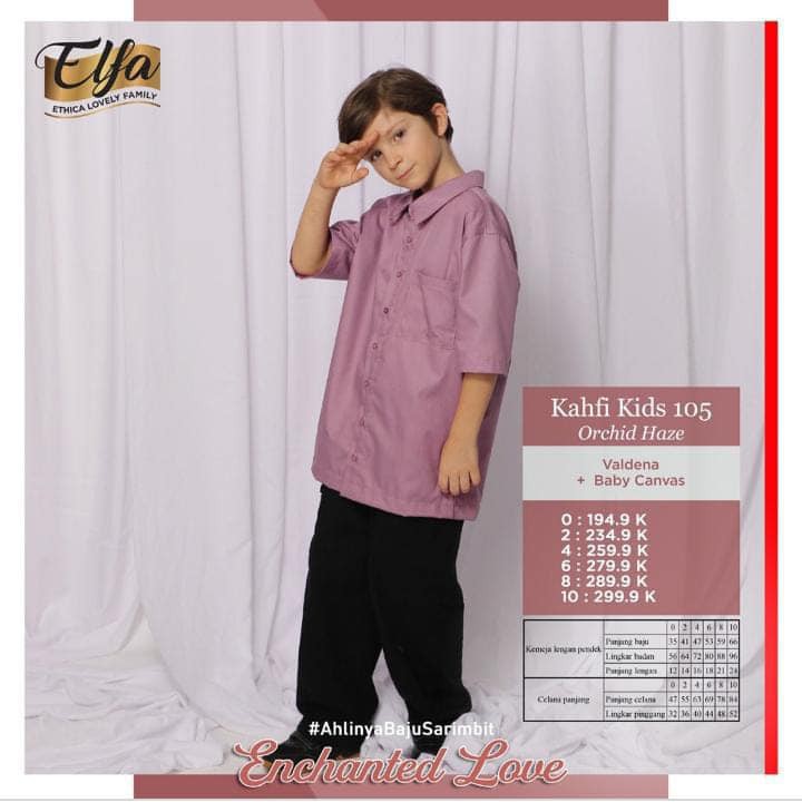 KOKO ANAK KAHFI KIDS 105 ORCHID HAZE / SARIMBIT ETHICA ELFA 173 ORCHID HAZE /BY ETHICA 100% ORIGINAL