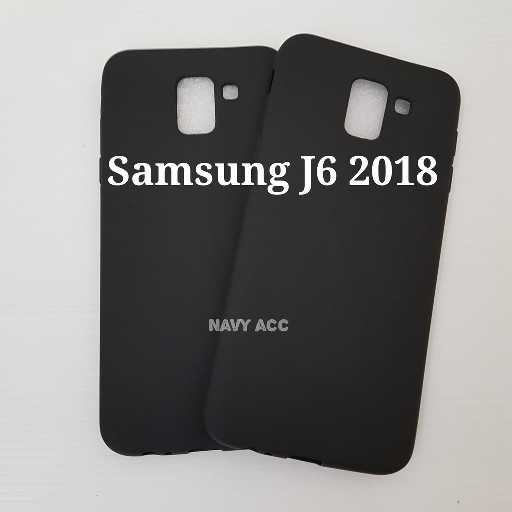 Case Samsung J6 2018 - Softcase SILICON THIN Doff BLACK MATTE J6