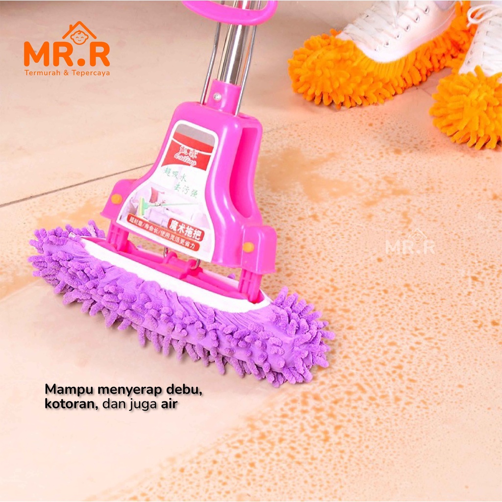 Kain Lap Pel Pembersih Lantai Kaki Sepatu Alat Pembersih Jendela Micro Fiber Cleaning Mop Shoes