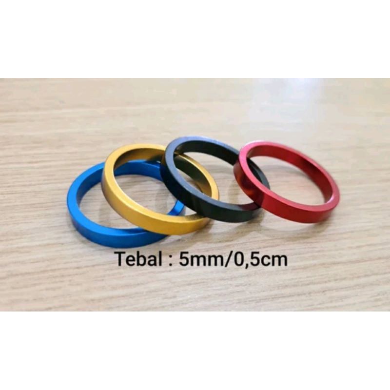 Ring Spacer 0,5 cm atau 5 mm alloy 5mm spicer ganjal pengganjal stem headset sepeda