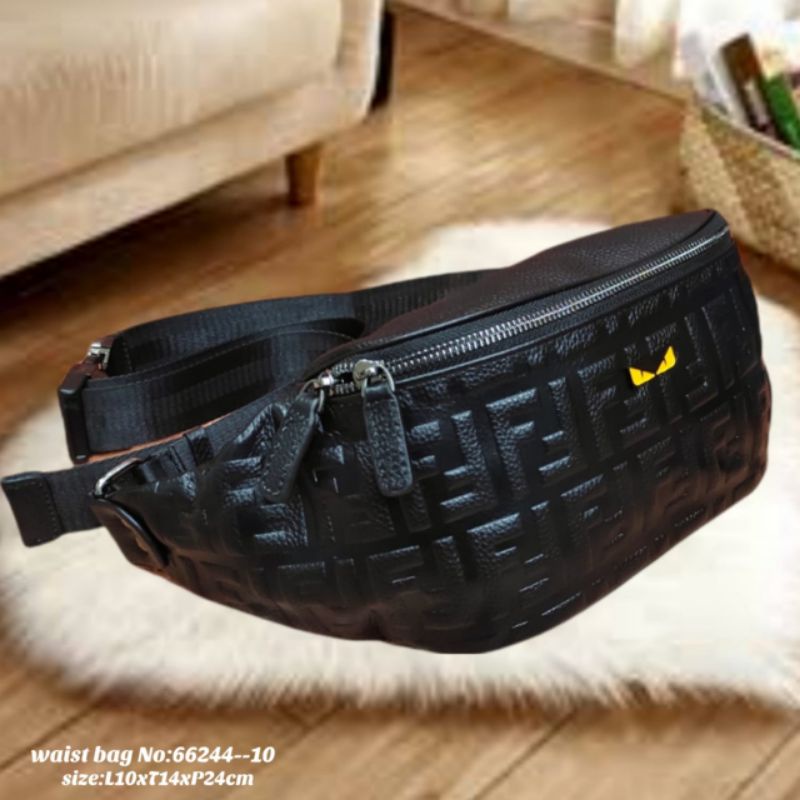 WaistBag Pinggang kulit Fendi Pria/Wanita Cross body Fendi leather High quality