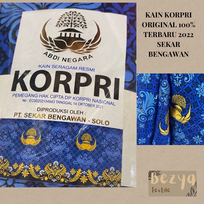 BATIK SERAGAM KAIN KORPRI / KATUN 40S / TERBARU 2022