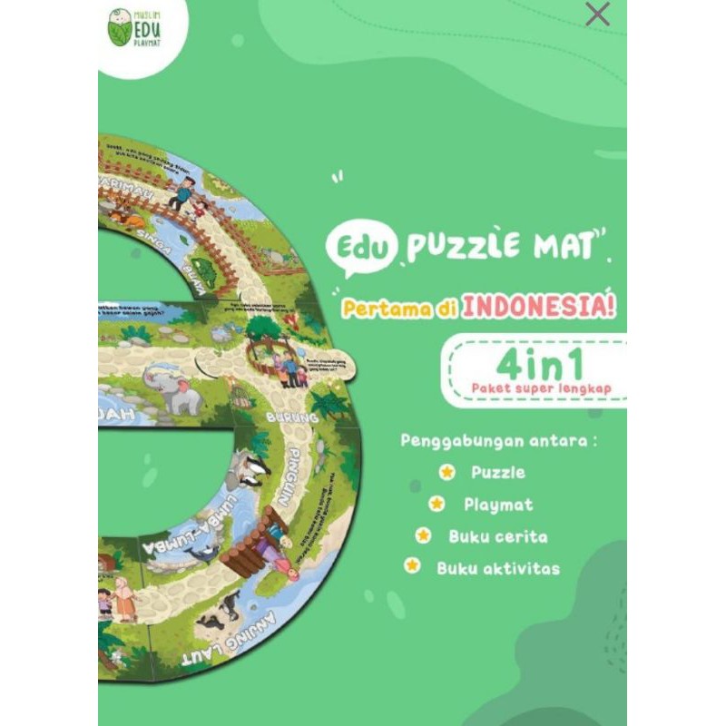 

[Hizam] Puzzle Mat 4 in 1 Mainan Edukasi Anak Balita