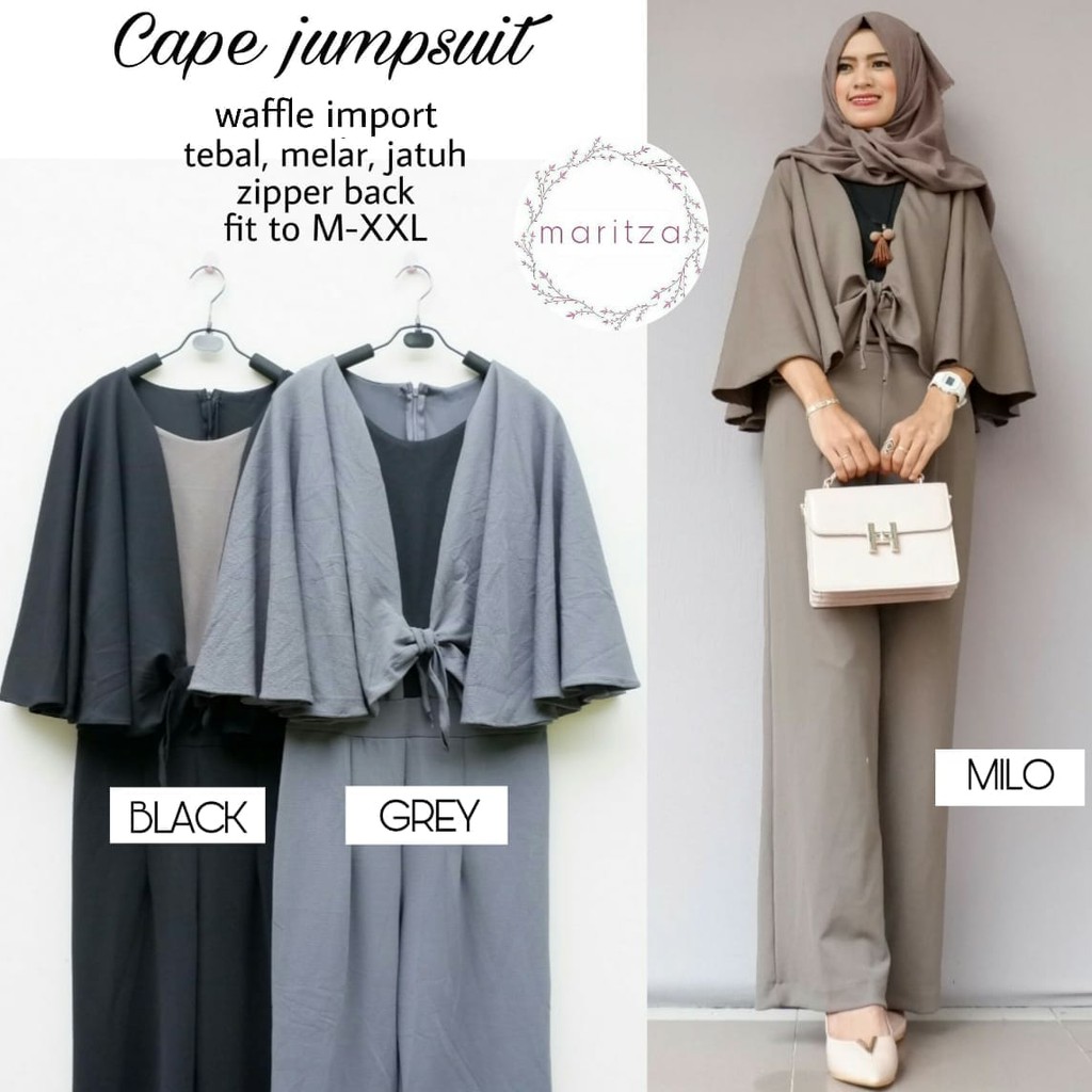 formal jumpsuit with cape